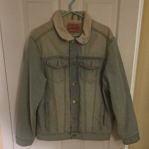 Brooklyn Cloth Denim Jacket with Sherpa Collar